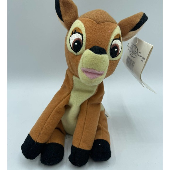 Bambi Disney Store Mini Bean Bag Plush New With Tags 8" Beanie Stuffed Vintage - Picture 1 of 5
